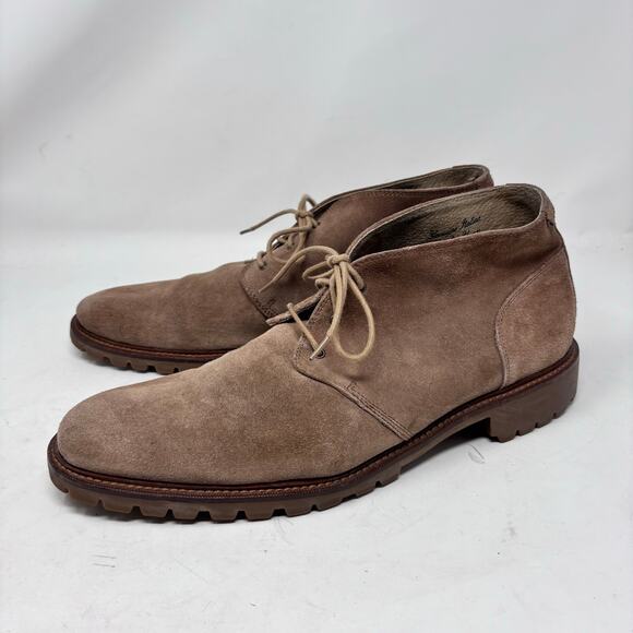 Banana Republic Chukka Boots‎ Size 12 Italian Suede Leather Lug Sole Mens - Picture 1 of 11